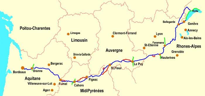 Midden Frankrijk route