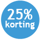 25% korting