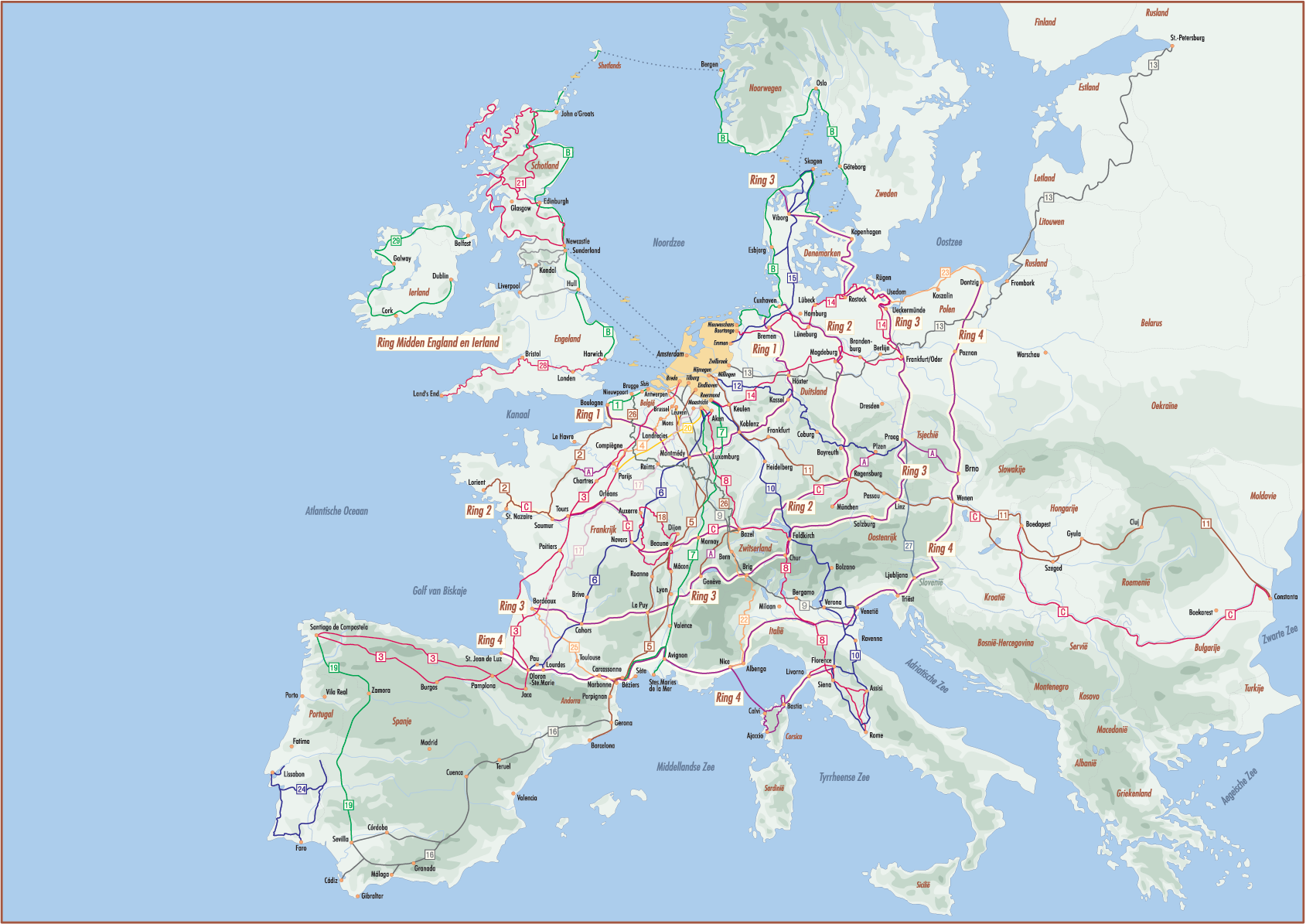 Europa Fietskaart